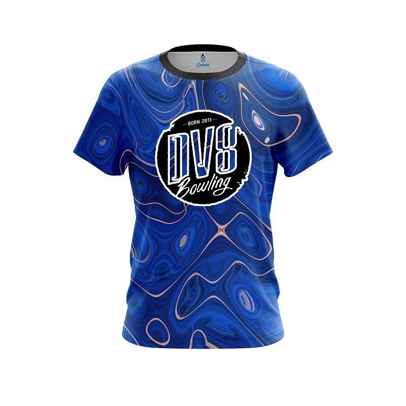 DV8 Psychedelic Blue Flow CoolWick Bowling Jersey