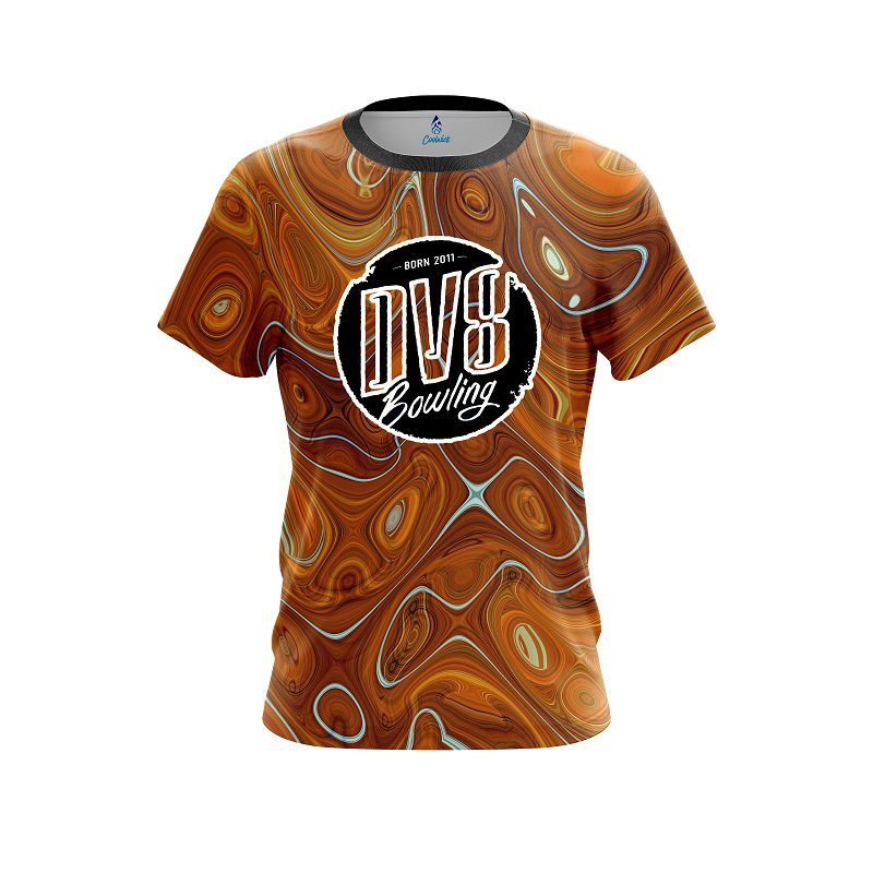DV8 Psychedelic Orange Flow CoolWick Bowling Jersey