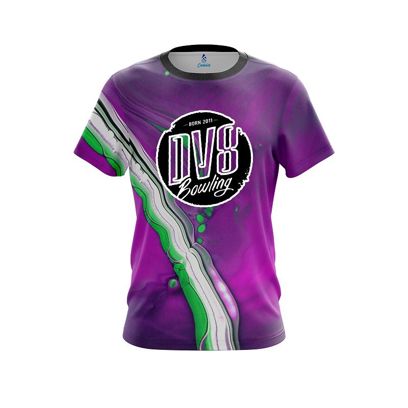 DV8 Liquid Purple And Green Liquid CoolWick Bowling Jersey