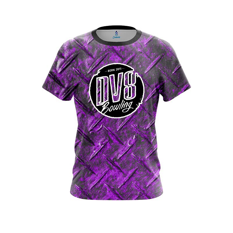 DV8 Purple Diamond Plate CoolWick Bowling Jersey