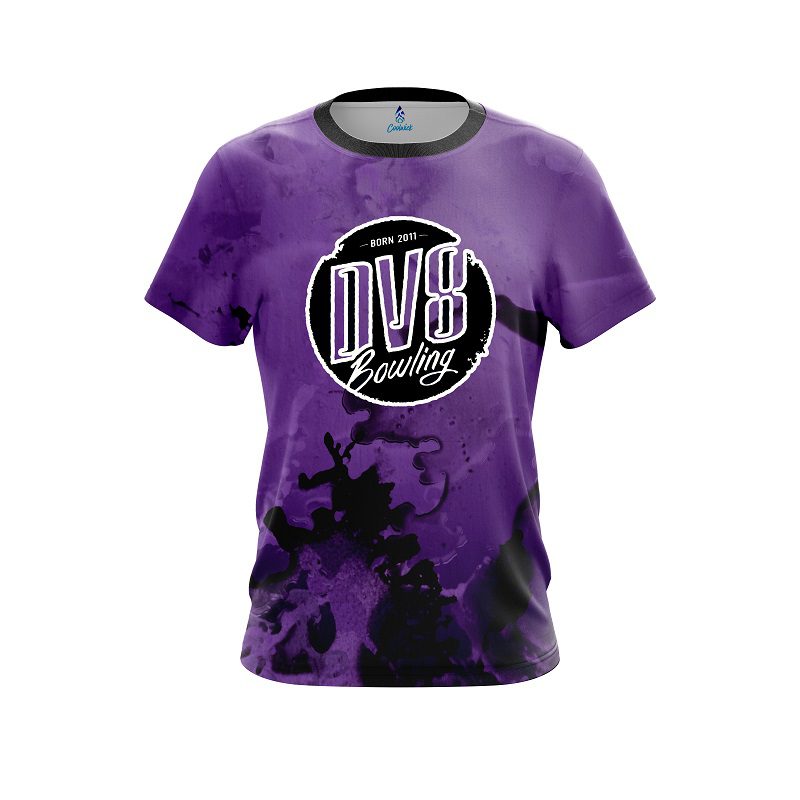 DV8 Purple Graffiti Grunge CoolWick Bowling Jersey