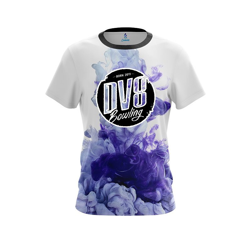 DV8 Purple ink Splash CoolWick Bowling Jersey