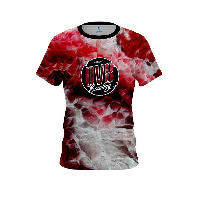 DV8 Red Marble Onyx CoolWick Bowling Jersey