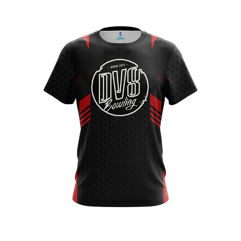 DV8 Red Steel CoolWick Bowling Jersey
