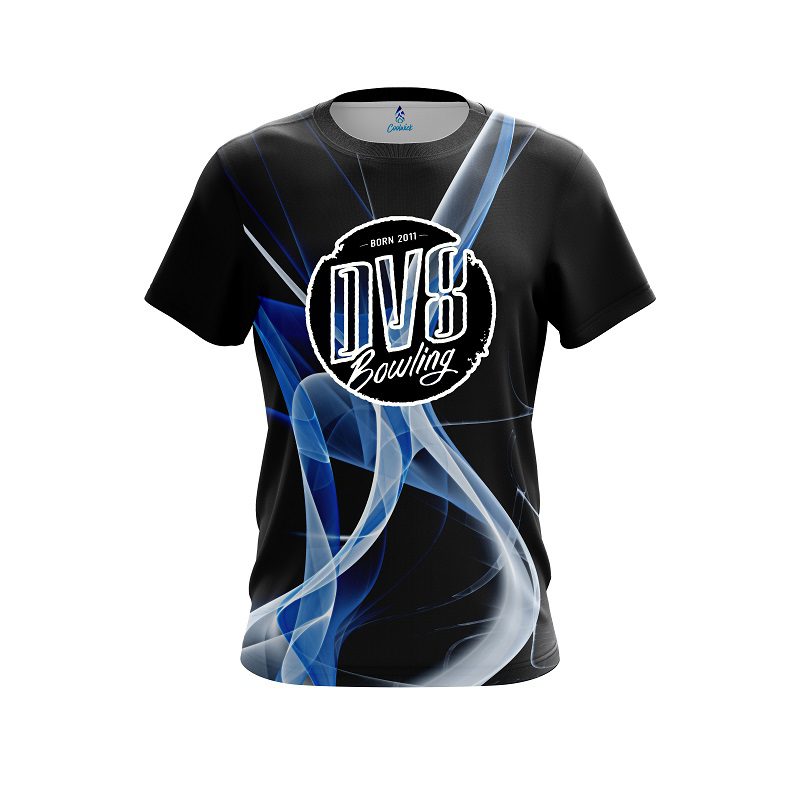 DV8 Smokey Blue Wave CoolWick Bowling Jersey