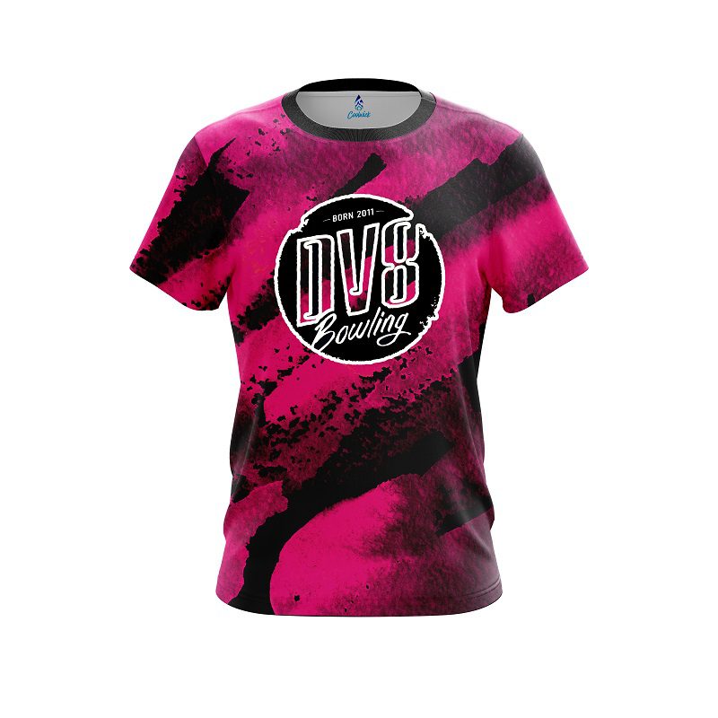 DV8 Solid Pink Grunge CoolWick Bowling Jersey