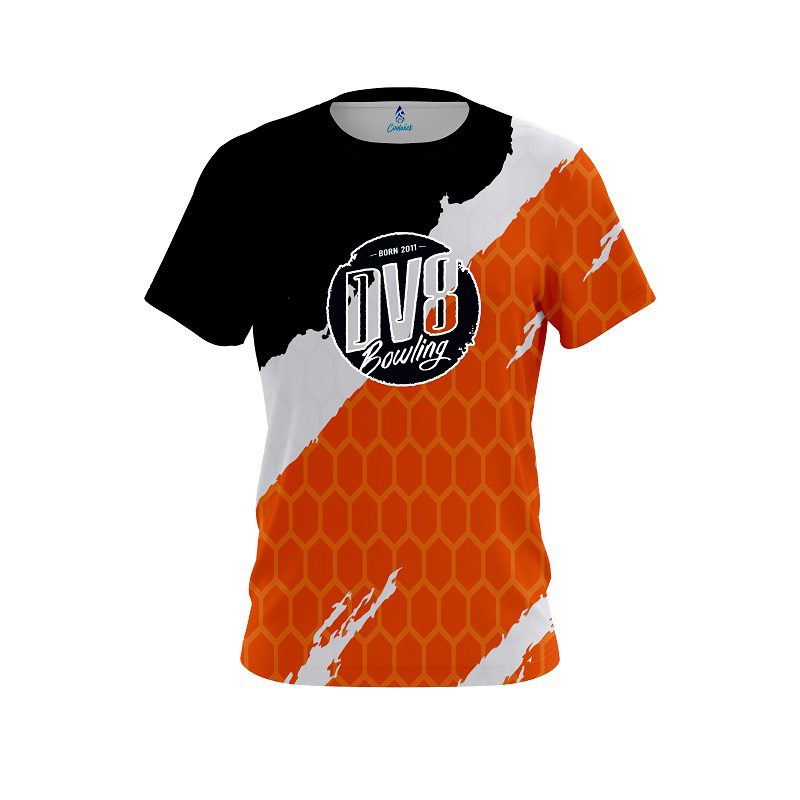 DV8 Split Power Orange CoolWick Bowling Jersey