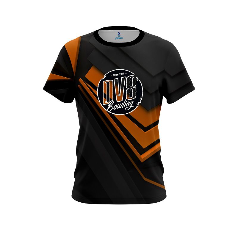 DV8 Steaming Dynamic Orange CoolWick Bowling Jersey