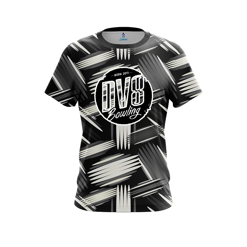 DV8 Striped Pattern CoolWick Bowling Jersey