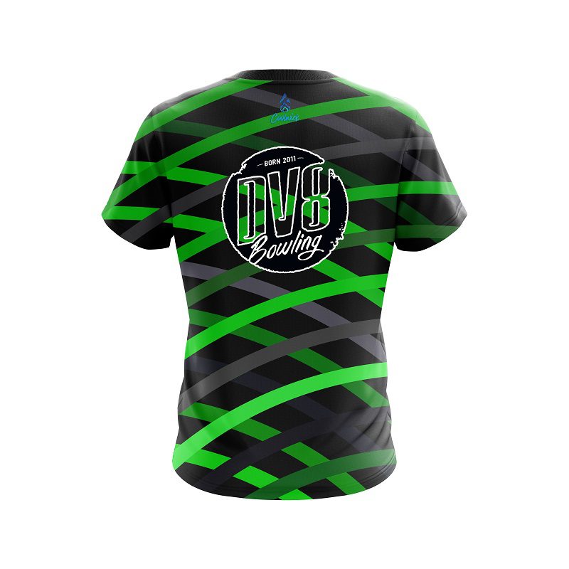 DV8 Turmoil Green CoolWick Bowling Jersey - Image 2