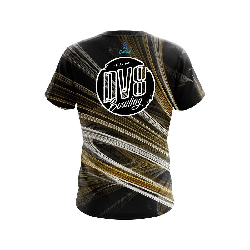 DV8 Yellow Motion Swirl CoolWick Bowling Jersey - Image 2