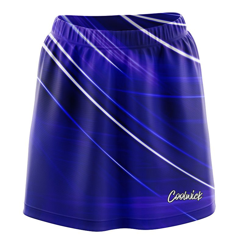 Deep Blue Stripes CoolWick Bowling Skort