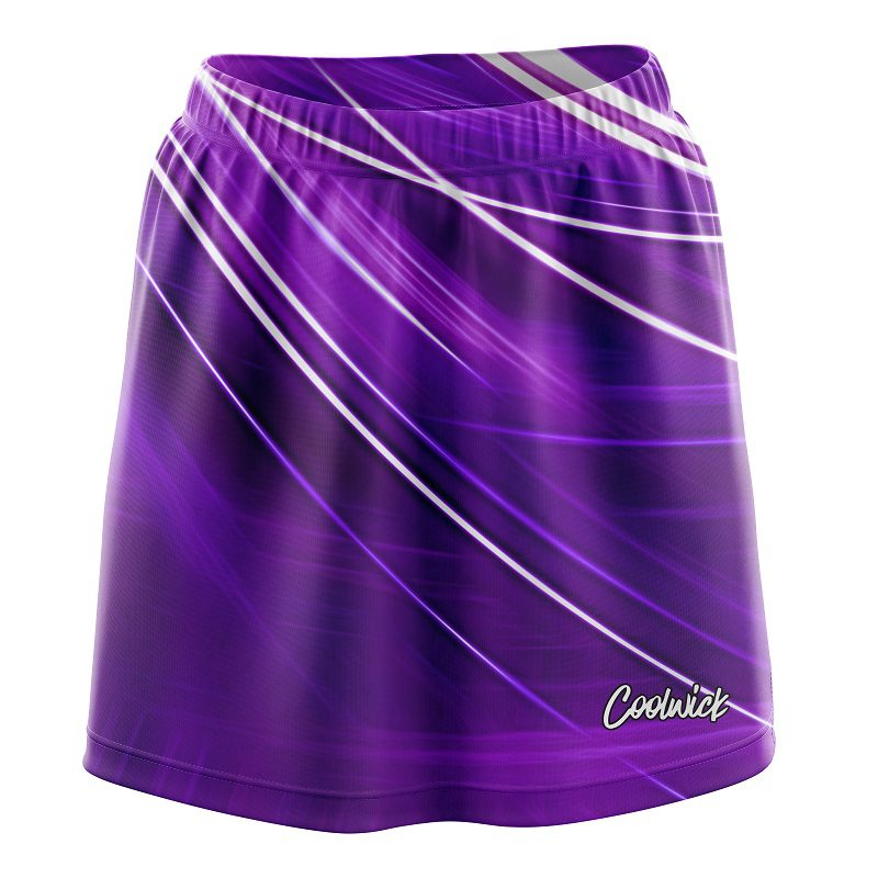 Deep Purple Stripes CoolWick Bowling Skort