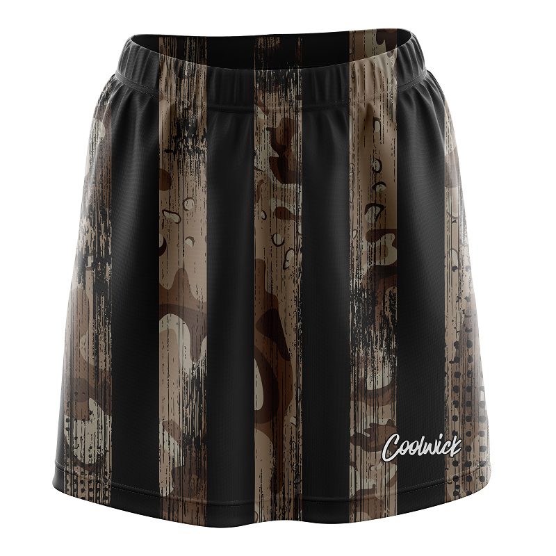 Desert Camo Flag CoolWick Bowling Skort