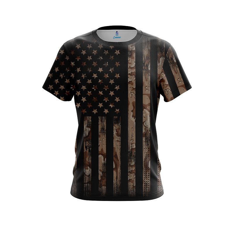 Plain Desert Camo Flag CoolWick Bowling Jersey