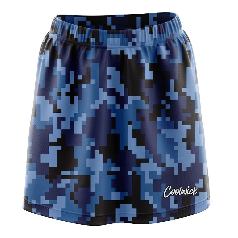 Digital Camo Blue CoolWick Bowling Skort