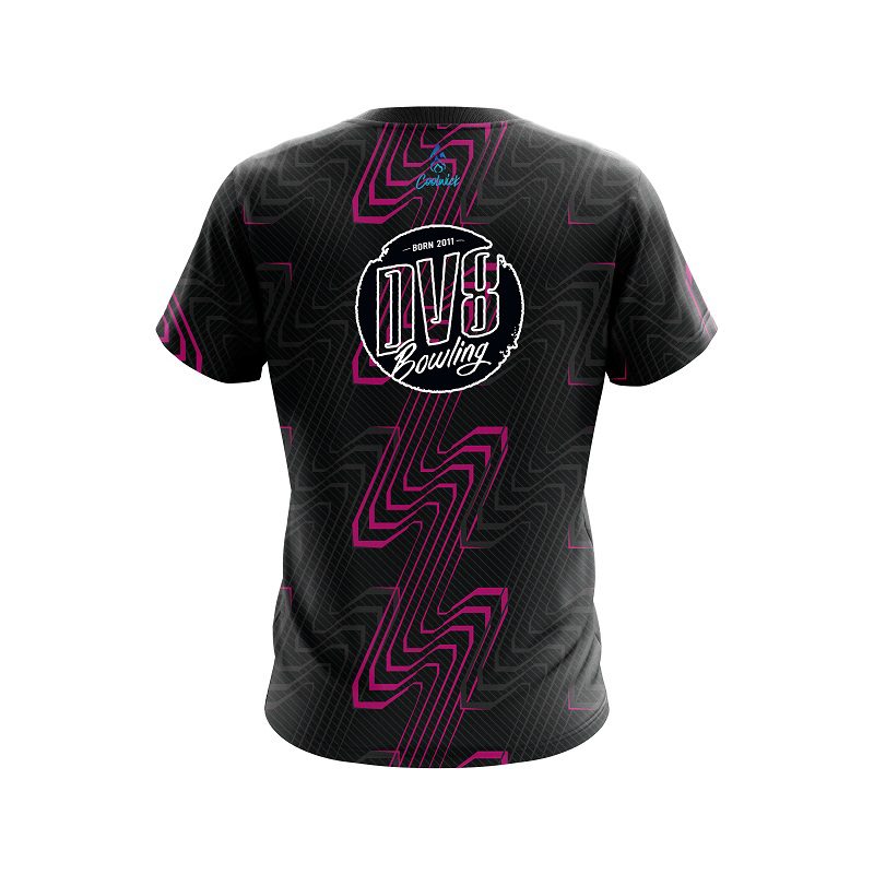 DV8 Halftone Extreme Pink CoolWick Bowling Jersey - Image 2
