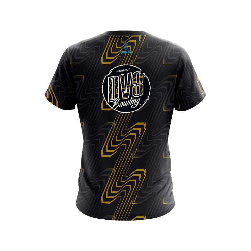 DV8 Halftone Extreme Yellow CoolWick Bowling Jersey - Image 2