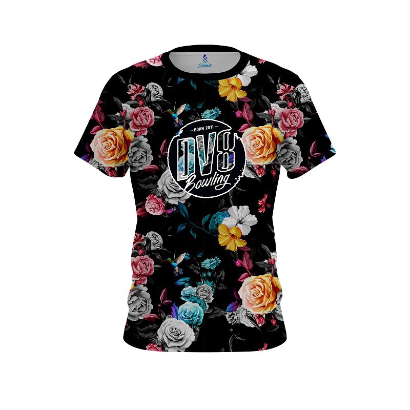 DV8 Hummingbird Watercolor Art CoolWick Bowling Jersey