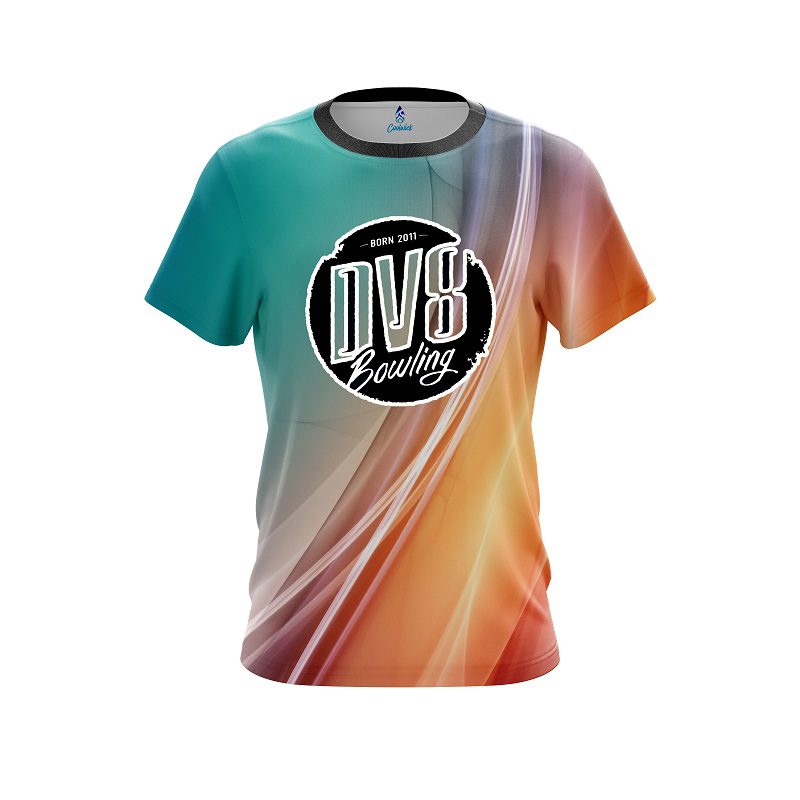DV8 Multi Color Swirl CoolWick Bowling Jersey