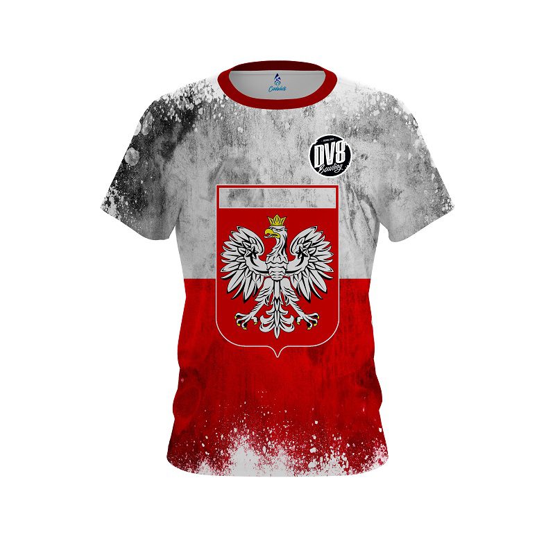 DV8 Poland Flag CoolWick Bowling Jersey