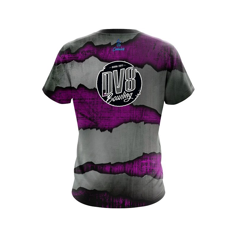 DV8 Purple Rigid Steel CoolWick Bowling Jersey - Image 2
