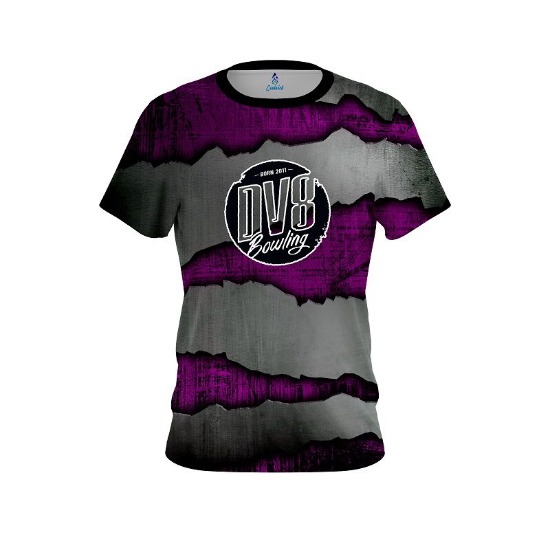 DV8 Purple Rigid Steel CoolWick Bowling Jersey