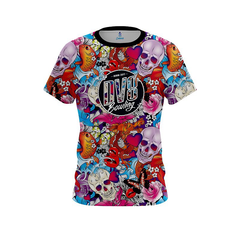 DV8 Skull Love CoolWick Bowling Jersey