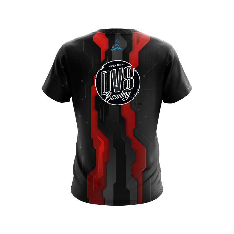 DV8 Sport Technology Red CoolWick Bowling Jersey - Image 2