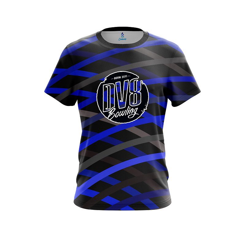 DV8 Turmoil Blue CoolWick Bowling Jersey