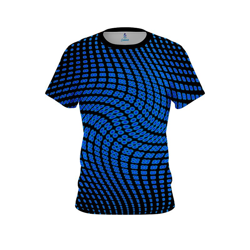 Plain Dyanamic Flux Blue CoolWick Bowling Jersey