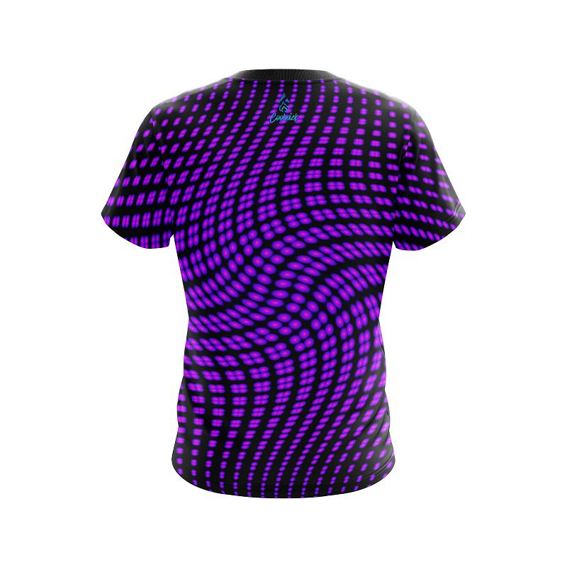 Plain Dyanamic Flux Purple CoolWick Bowling Jersey - Image 2