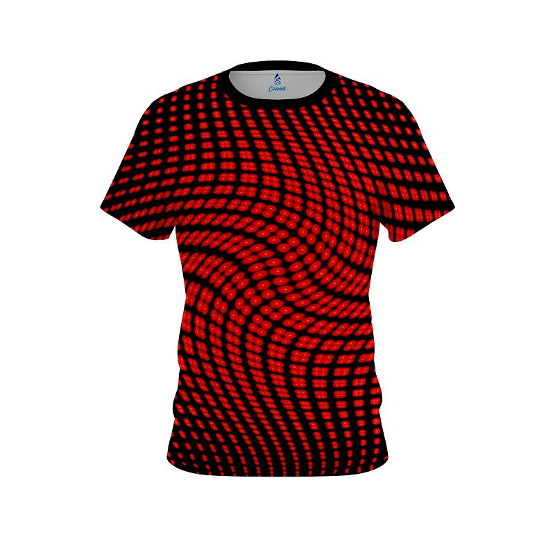 Plain Dyanamic Flux Red CoolWick Bowling Jersey
