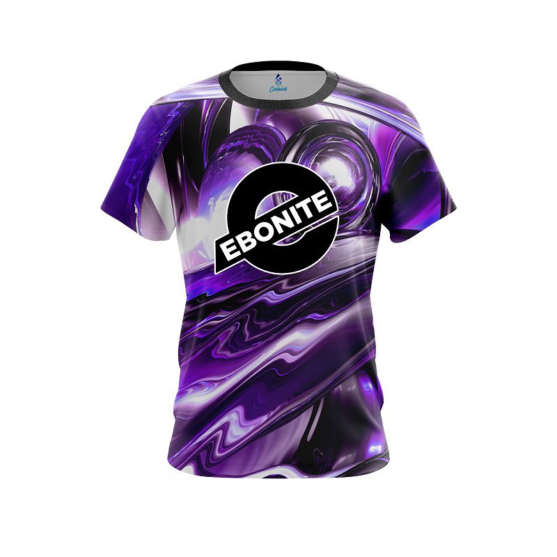 Ebonite Purple Futuristic Plasma Waves CoolWick Bowling Jersey