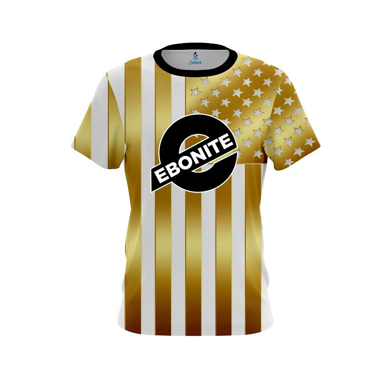Ebonite American Gold Flag CoolWick Bowling Jersey
