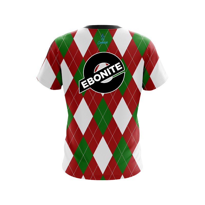 Ebonite Argyle Green CoolWick Bowling Jersey - Image 2