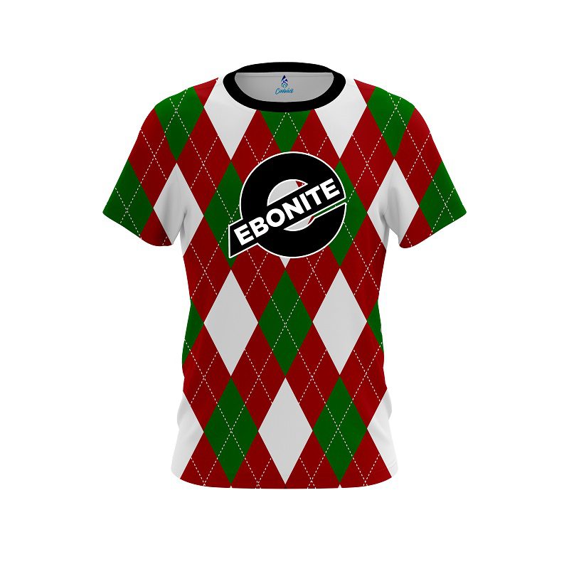 Ebonite Argyle Green CoolWick Bowling Jersey