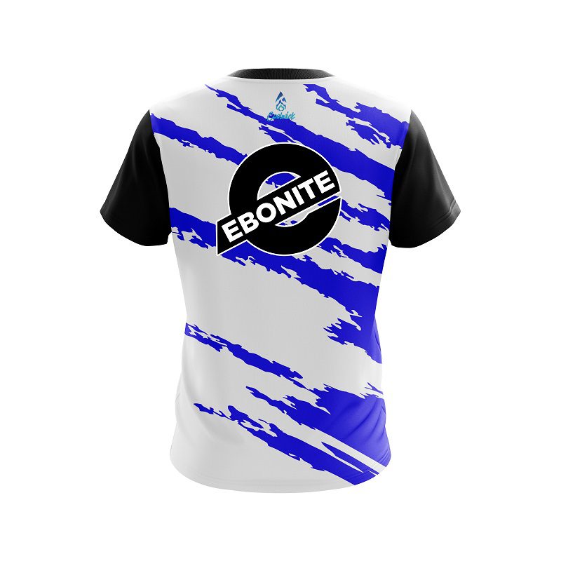 Ebonite Athlete Bolt Blue CoolWick Bowling Jersey - Image 2
