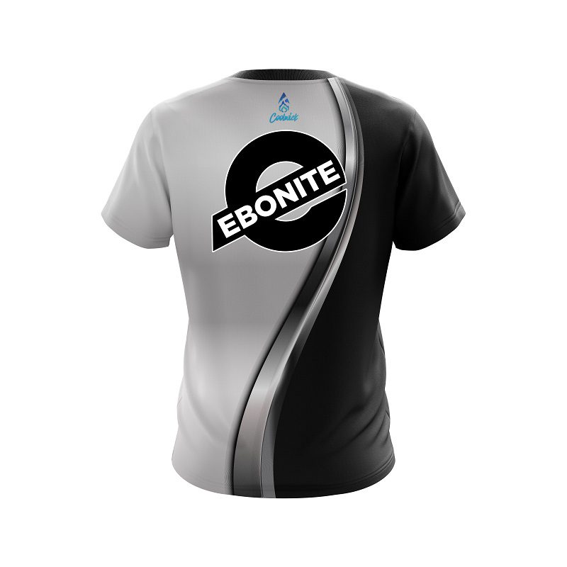Ebonite Black And Silver Helix CoolWick Bowling Jersey - Image 2