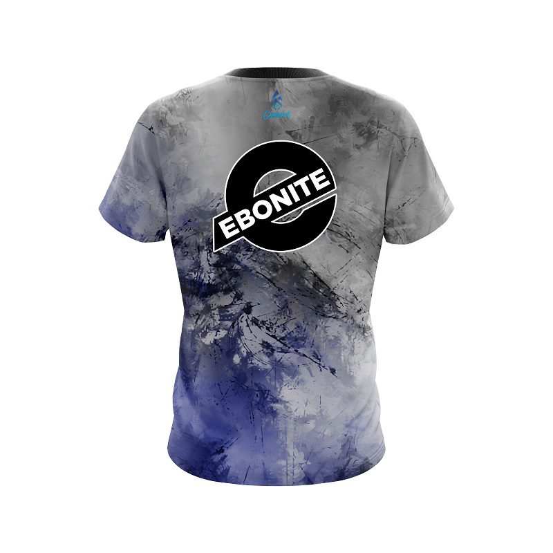 Ebonite Blue And Grey Canvas CoolWick Bowling Jersey - Image 2