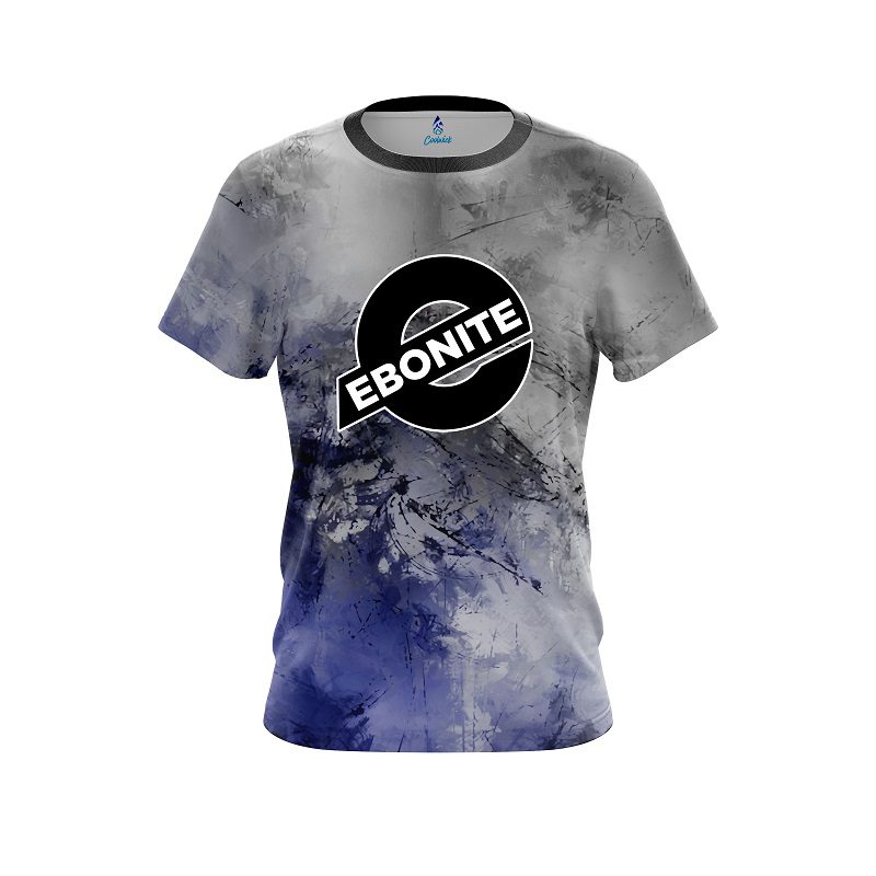 Ebonite Blue And Grey Canvas CoolWick Bowling Jersey