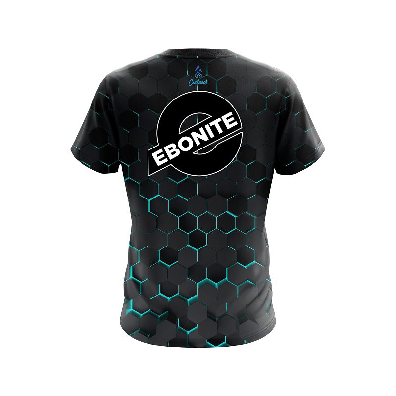 Ebonite Aqua Honeycomb Fusion CoolWick Bowling Jersey - Image 2