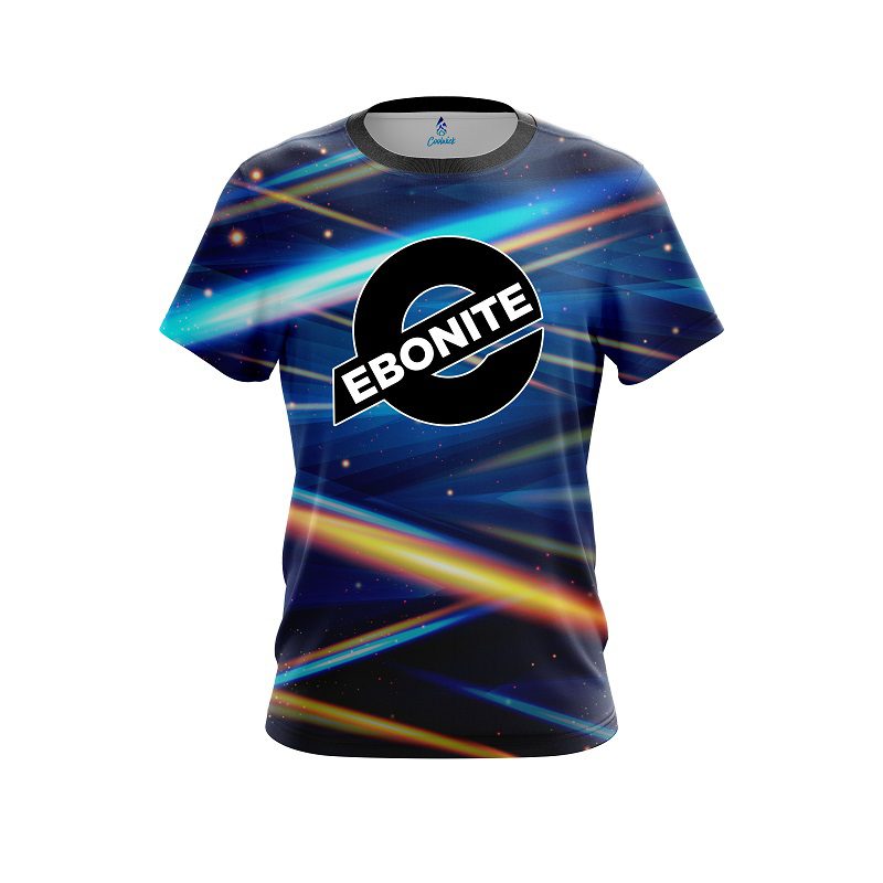 Ebonite Blue Futuristic Rays CoolWick Bowling Jersey