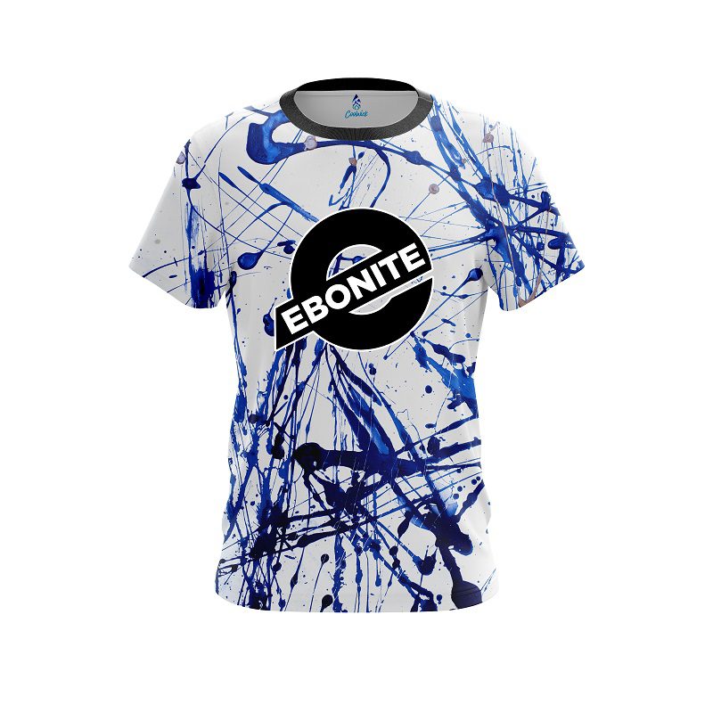 Ebonite Blue Paint Splash CoolWick Bowling Jersey