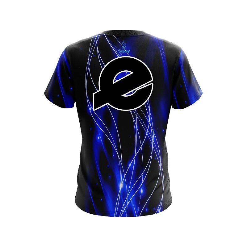 Ebonite Blue Spiral Waves CoolWick Bowling Jersey - Image 2