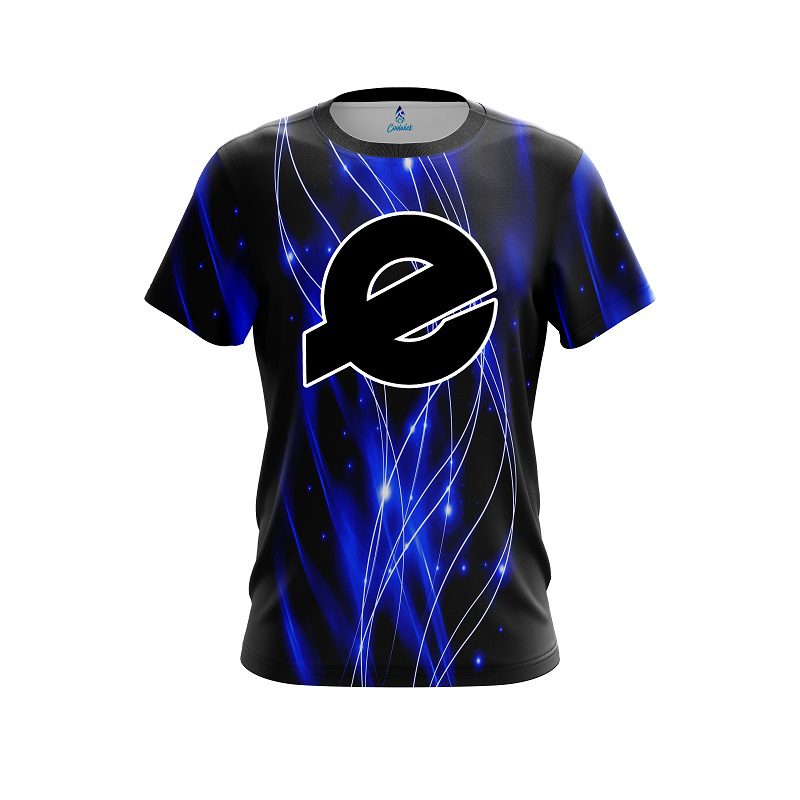 Ebonite Blue Spiral Waves CoolWick Bowling Jersey