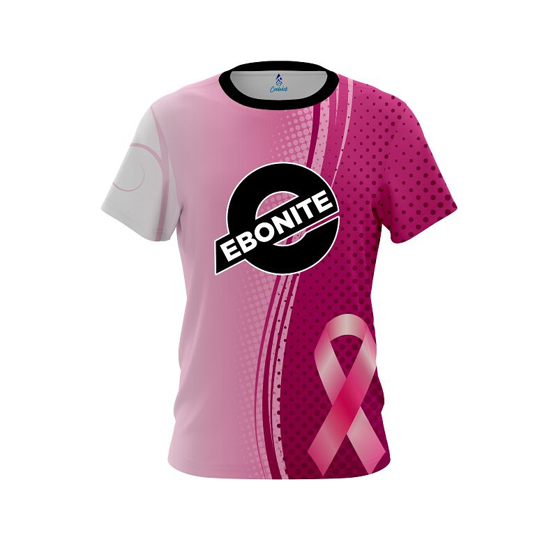 Ebonite Breast Cancer Pink Swirls CoolWick Bowling Jersey BowlersMart