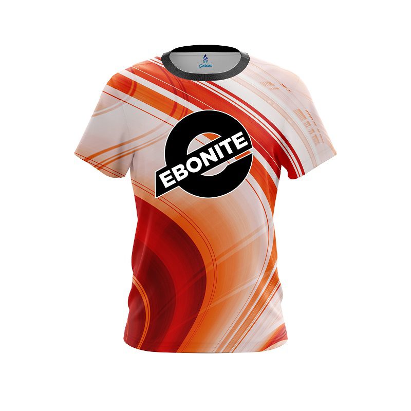 Ebonite Curvy Orange Pattern CoolWick Bowling Jersey