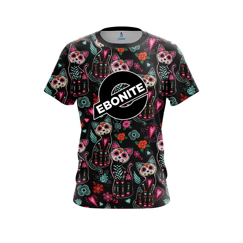 Ebonite Day Of The Dead Cats CoolWick Bowling Jersey