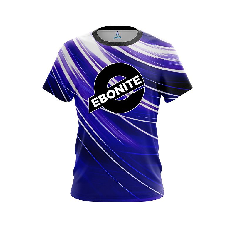 Ebonite Deep Blue Stripes CoolWick Bowling Jersey